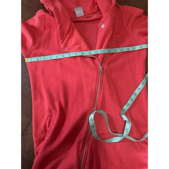 Nike Running Hoodie Women’s Size M Orange Long Cross Zip - Picture 9 of 10